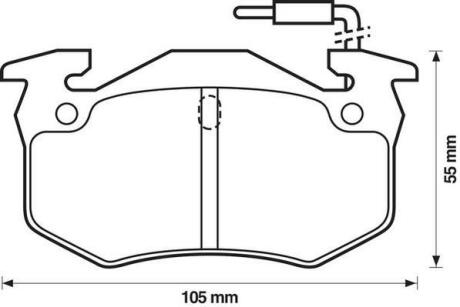 Гальмівні колодки передні Citroen BX /задні ALPINE A610, V6 Jurid 571302J
