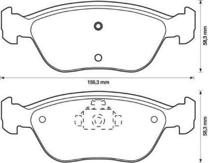 Тормозные колодки передние (19.5mm) Volvo 850 91-, C70, S70, V70 97- (ATE) Jurid 571457J