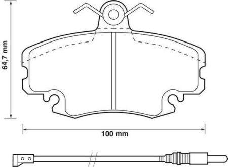 Гальмівні колодки передні Dacia Logan, Sandero, Solenza / Renault Clio, Espace, Twingo, Megane Jurid 571526J