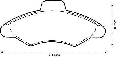 FORD колодки гальмів.передн.Escort 90- Jurid 571726J