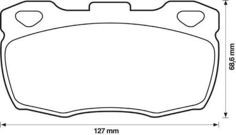 Колодки тормозные передние (18 мм) (система LOCKHEED) Land Rover 83-16 Jurid 571827J