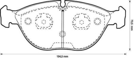 Гальмівні колодки передні Mercedes S-Class, E-Class / Audi A8, TT / BMW 7-Series, Z8 / Bentley Jurid 571872J