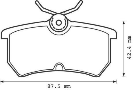 Колодки тормозные задние (14.5 мм) (система TRW) Ford Fiesta Focus 98-17 Jurid 571998J