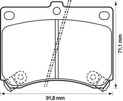 Гальмівні колодки передні Mazda 323, MX-3 Jurid 572146J