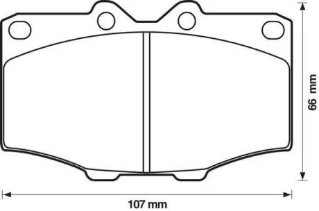 Колодки тормозные передние (15 мм) (система SUMITOMO) Toyota Land Cruiser 69-93 Jurid 572178J