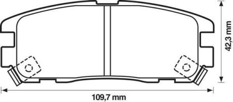 Колодки тормозные задние Isuzu Truper Opel Frontera Monterey 96- Jurid 572221J