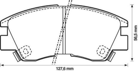 Гальмівні колодки передні MITSUBISHI L300, L200, Pajero Jurid 572281J