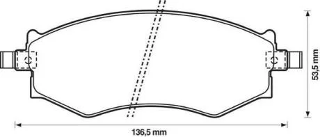 Гальмівні колодки передні Chevrolet Aveo / Nissan 200SX, Prairie, Primera Jurid 572339J