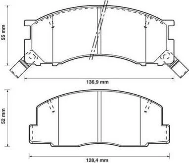 Гальмівні колодки передні ToyotaTown Ace, Previa, Liteace Jurid 572342J