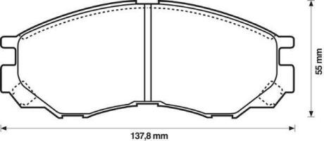 Гальмівні колодки передні Mitsubishi L200, Galant VI, VII, VIII, L300, L400, Spacewagon Jurid 572419J