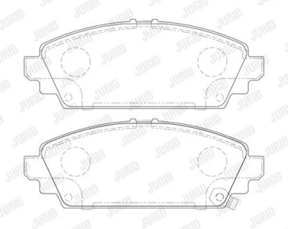 HONDA Гальмівні колодки передн.Accord 1.6 98-,Civic 1.7CTDi/2.0 01- Jurid 572464J