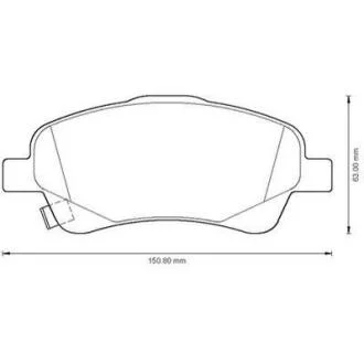Гальмівні колодки передні Toyota Avensis, Corolla Verso Jurid 572485J