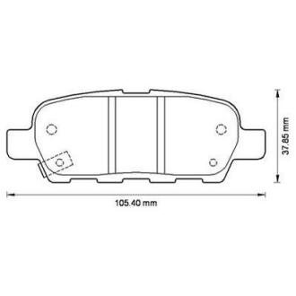 Гальмівні колодки задні Infinity / Suzuki / Nissan Qashqai, X-Trail, Juke, Leaf, Murano, Tiida, Tean Jurid 572501J