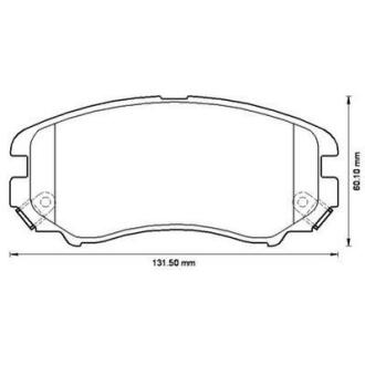 Гальмівні колодки передні KIA Sportage, Soul, Optima / Hyundai Tucson, Sonata, Elantra Jurid 572514J