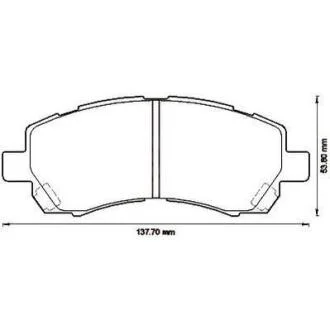 SUBARU гальмівні колодки передн.Subaru Impreza,Legacy 89-00 Jurid 572566J