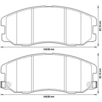 Колодки тормозные передние Chevrolet Captiva, Opel Antara 2.0D/2.4/3.2 06- Jurid 572570J