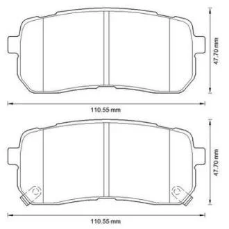 HYUNDAI гальмівні колодки задн. ix55,KIA Jurid 572596J