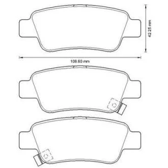 Колодки тормозные дисковые задние Honda CR-V III 2.2 CTDi 07- Jurid 572606J