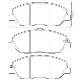 Гальмівні колодки передні Hyundai Genesis, Santa Fe / KIA Sorento / SsangYong Korando, Actyon Jurid 572607J