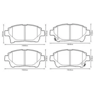 Колодки дискового тормоза Jurid 572618J