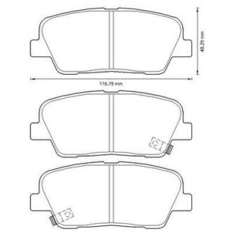 Гальмівні колодки задні HYUNDAI Genesis, Santa Fe / KIA Sorento / SSANGYONG Musso Jurid 572639J