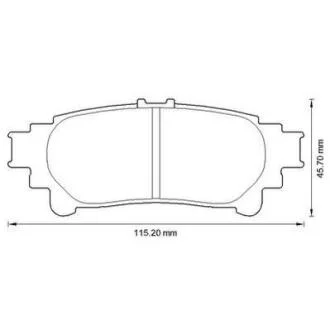 Гальмівні колодки задні Toyota Grand Prius, Highlander, Sienna / Lexus RX Jurid 572656J