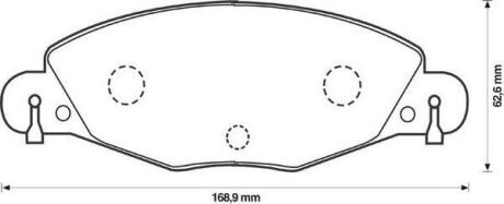 CITROEN колодки гальмівні передні C5 2.2HDI-3.0 01- Jurid 573029JC