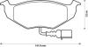 Тормозные колодки передние (с датчиком) Seat Ibiza Skoda Fabia VW Polo 01- Jurid 573111J (фото 1)