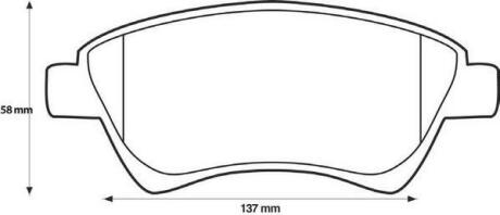 Колодки тормозные передние (18 мм) (система BOSCH) Renault Kangoo Megane 01- Jurid 573124J