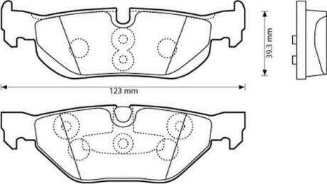 Колодки тормозные задние BMW 1 (E81/E87/E88) 3 (E90/E91/E92) 05- Jurid 573139J