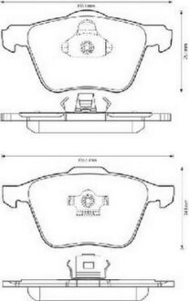Колодки тормозные передние (20 мм) (система ATE) Volvo XC90 I 02-14 Jurid 573143J