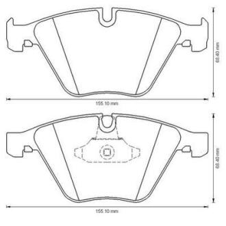 Тормозные колодки передние (19.8 мм) (система ATE) BMW 3 (E90/E91/E92) 04-15 Jurid 573181J