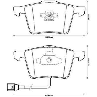 Тормозные колодки передние Audi A3,VW Golf V, Passat 05-,Seat Leon 05-с датчиком Jurid 573197J