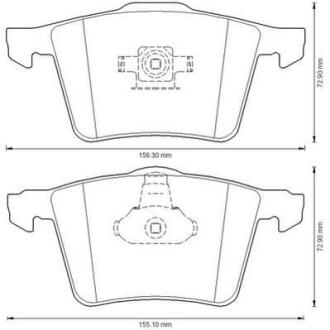 Гальмівні колодки передні MAZDA 3, 6 / OPEL Vectra / VOLVO V50, V40 Jurid 573199J