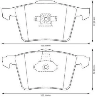 Гальмівні колодки передні MAZDA 3, 6 / OPEL Vectra / VOLVO V50, V40 Jurid 573199J