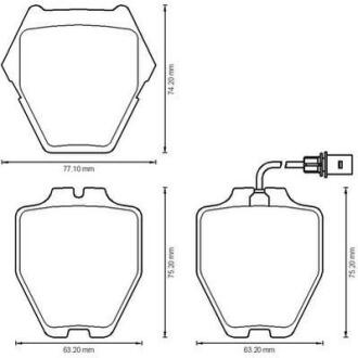 Гальмівні колодки перед. (з кругл. датчик.) AUDI A6/S6 97-05 VW Passat 00-05, Phaeton 02- Jurid 573208J