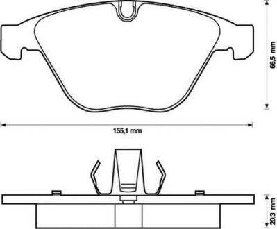 Тормозные колодки передние (19.8мм) (система ATE) BMW 3 5 7 01-16 Jurid 573210J