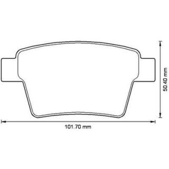 Тормозные колодки задние (16.4 мм) (система BOSCH) Ford Jaguar X-Type 00-09 Jurid 573218J