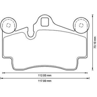 Колодки тормозные задние (16.6мм) (система BREMBO) VAG Q7 Cayenne Touareg 02-15 Jurid 573227J