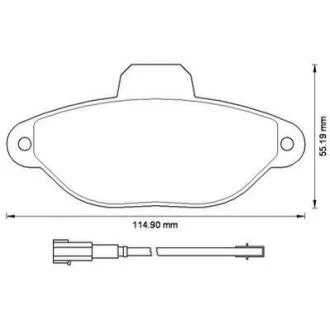 Колодки гальмівні дискові FIAT Panda 03- Jurid 573267J