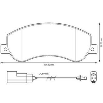 Колодки тормозные передние (18.8 мм) (система BOSCH) Ford Transit VW Amarok 06- Jurid 573275J