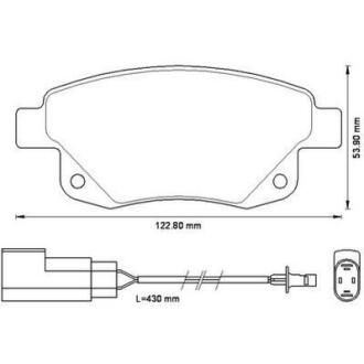Колодки тормозные задние (с датчиком) (система BOSCH) Ford Transit 06-14 Jurid 573277J