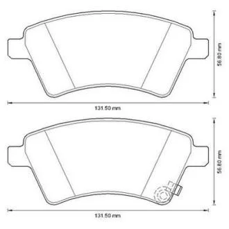 Колодки тормозные передние Fiat Sedici Suzuki SX4 1.5/1.6/1.9D 06- Jurid 573288J