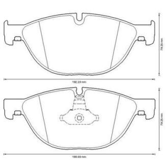 Колодки тормозные передние(система ATE/TEVES) BMW 5(F10) 7(F01-04) 3.0 4.4 08-17 Jurid 573292J