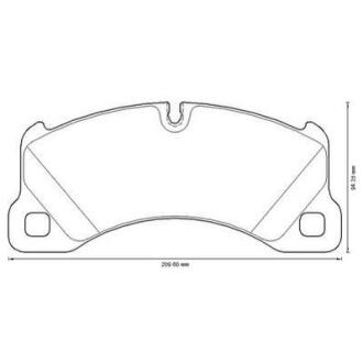 Гальмівні колодки передні Porsche Cayenne, Macan, Panamera / VW Touareg Jurid 573329J
