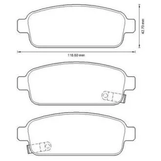 Гальмівні колодки задні Opel Zafira, Mokka, Astra / Chevrolet Volt, Cruze Jurid 573335J
