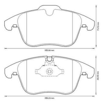 Колодки тормозные передние (19 мм) (система ATE) Jaguar S-Type XF XK 99-15 Jurid 573336J