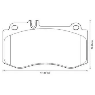 Тормозные колодки передние (17.3 мм) (система BREMBO) MB (C218/W212) 09-17 Jurid 573344J