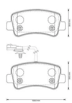 Колодки тормозные задние (18.3 мм) (с датчиком) (система TRW) Movano Master 10- Jurid 573359J