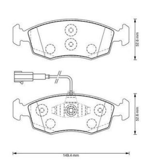 FIAT гальмів.колодки передн.500,Punto 09- Jurid 573367J